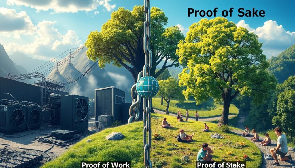 proof of work vs proof of stake